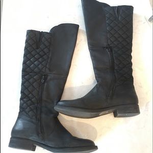 Steve Madden Northside Black leather Boots,size 7
